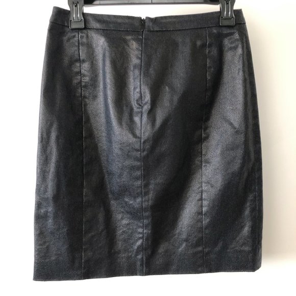 LAGI NADEAU Dark Blue/Black Pebbled Pattern Skirt 4 - Picture 7 of 8